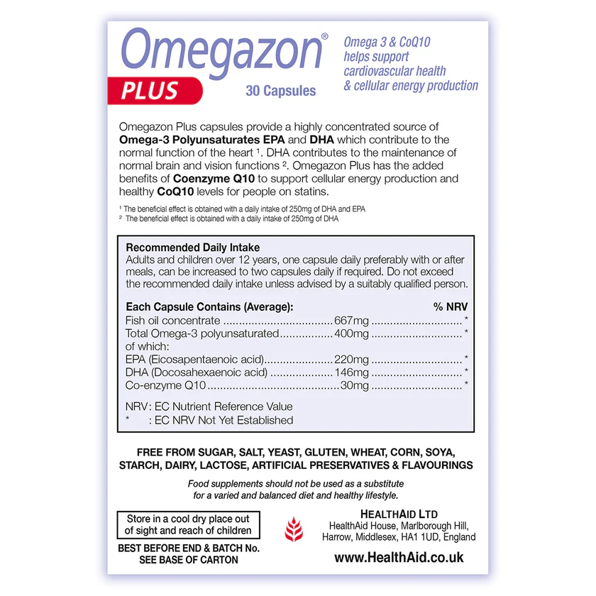 Healthaid - Omegazon Plus Capsules - 30pcs