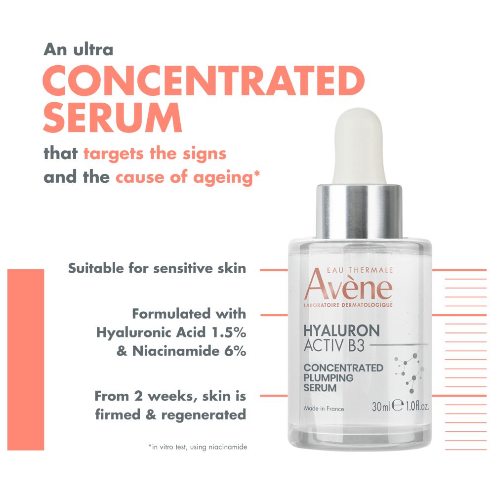 Avene - Hyaluron Activ B3 Concentrated Plumping Serum - 30 ml