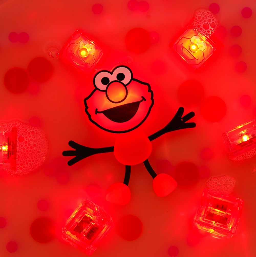 Glo Pals - Sesame Street character-1 & light up baby kids bath toys glow cubes- 2 - Red