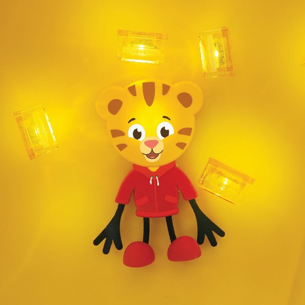 Glo Pals - Daniel Tiger character-1 & light up baby kids bath toys glow cubes-2 - Yellow