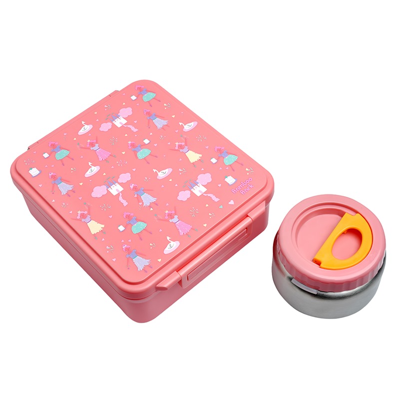 Bamboo Bark - Cute Fairy Tale Little Ballerina Kids Castle Insulated Lunch Box