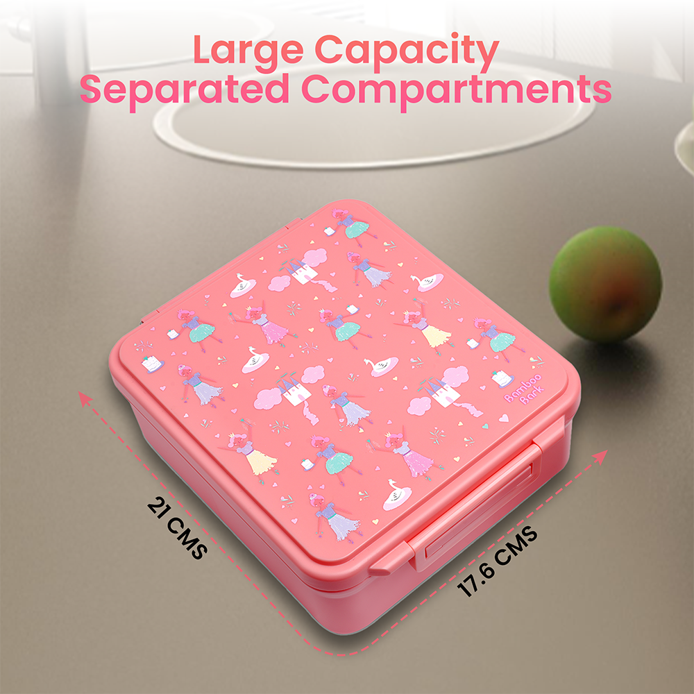 Bamboo Bark - Cute Fairy Tale Little Ballerina Kids Castle Insulated Lunch Box