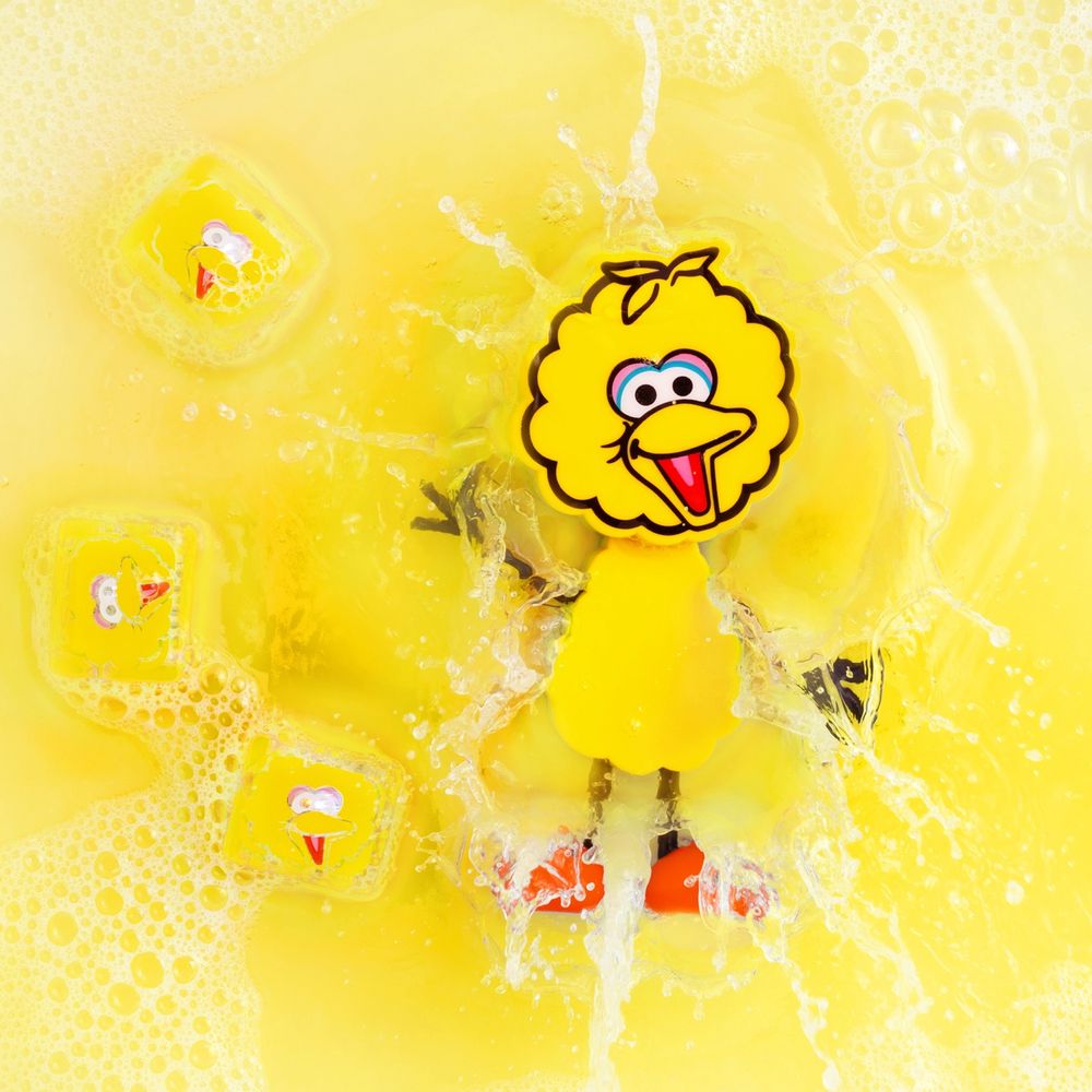Glo Pals - Sesame Street Light Up Baby And Kids Bath Toys Glow Cubes - Yellow - 4 Pcs