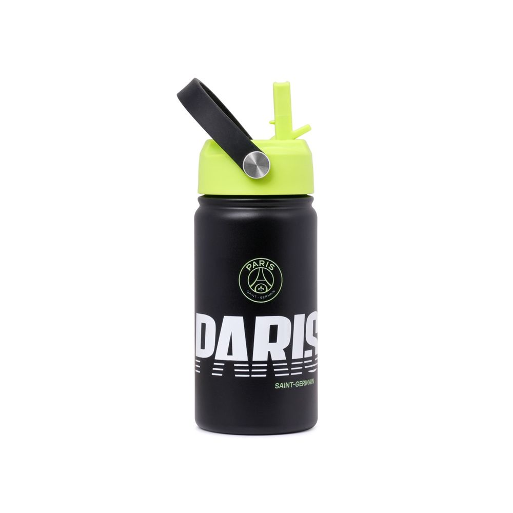 Bamboo Bark - PSG, Paris Saint-Germain Stainless Steel Boys Water Bottle Football - Black - 400 ml