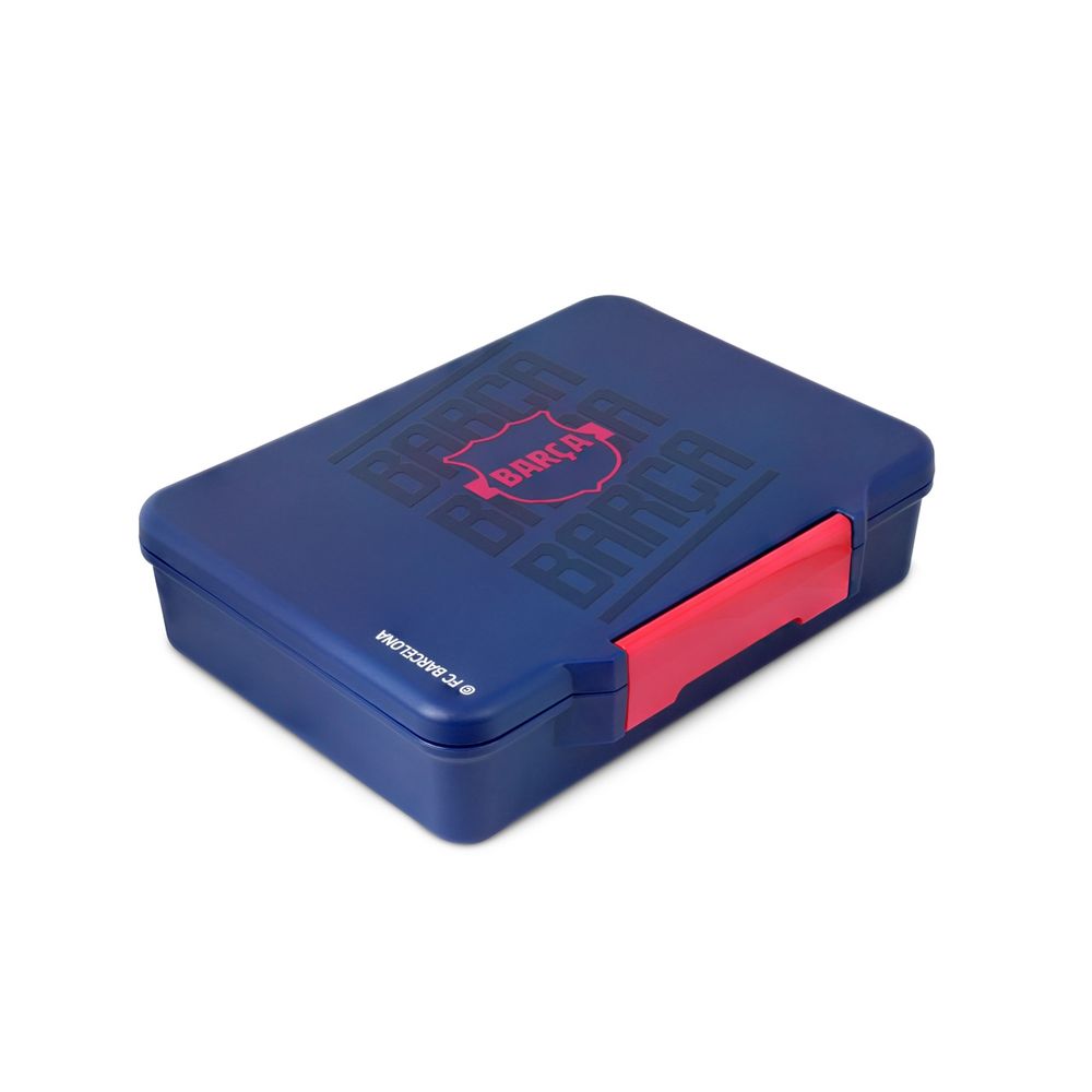 Bamboo Bark - 5 Compartment FC Barcelona Football Lunchbox - Blue