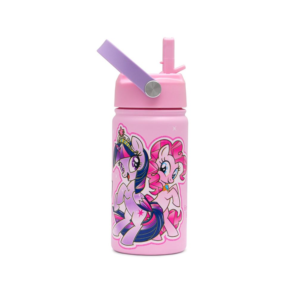 Bamboo Bark - Girls Stainless Steel Water Bottle - My Little Pony Pink - 400 ml