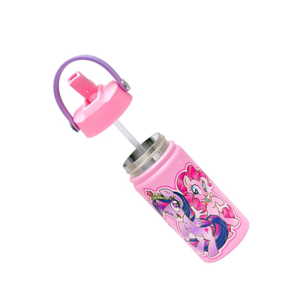 Bamboo Bark - Girls Stainless Steel Water Bottle - My Little Pony Pink - 400 ml