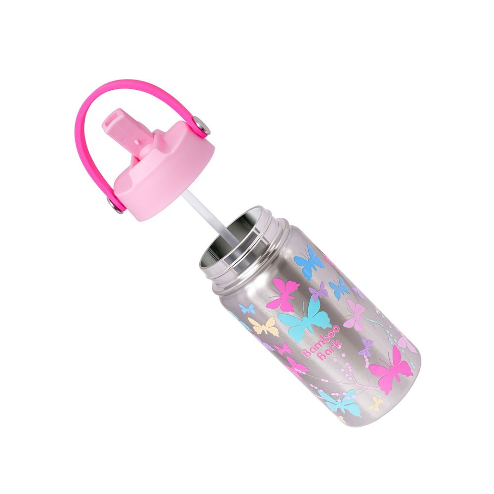 Bamboo Bark - Stainless Steel Water Bottle - Butterfly - 400 ml