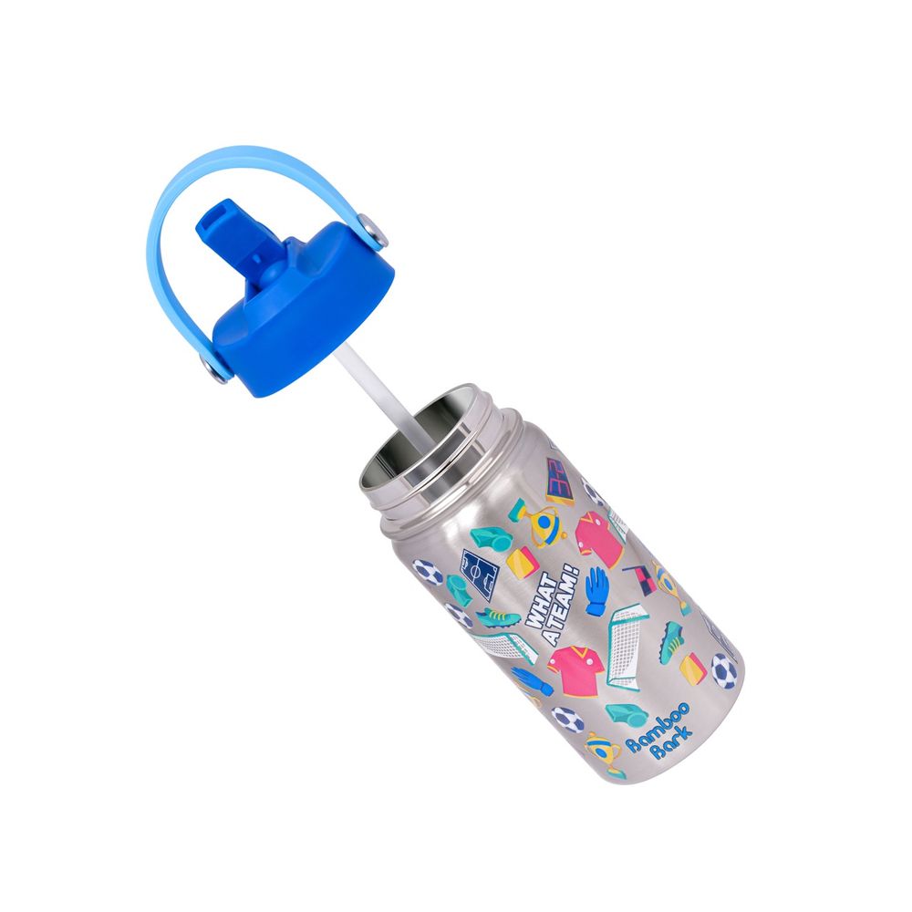 Bamboo Bark - Stainless Steel Water Bottle - Soccer - 400 ml