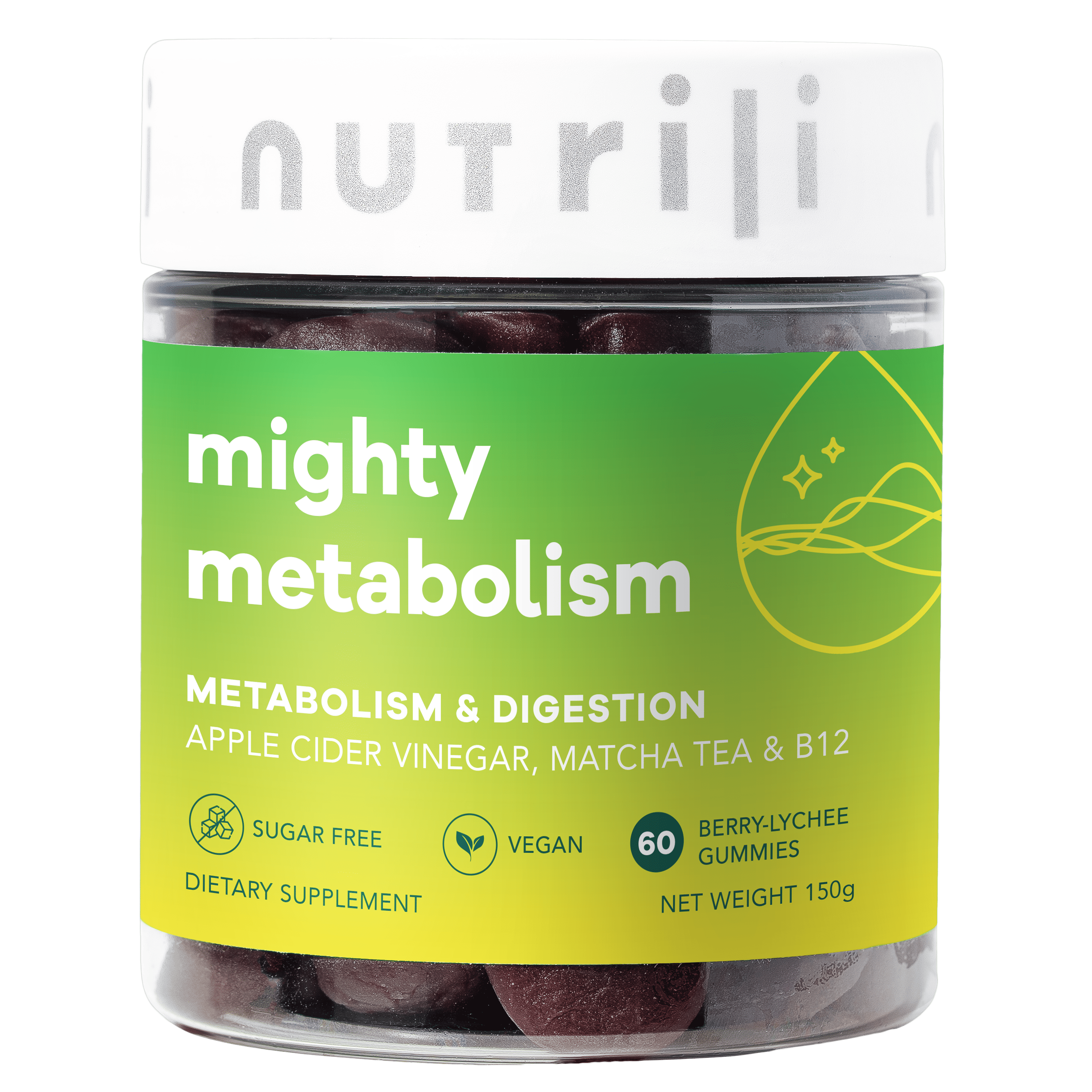 Nutrili - Mighty Metabolism Sugar Free Gummies - 60pcs
