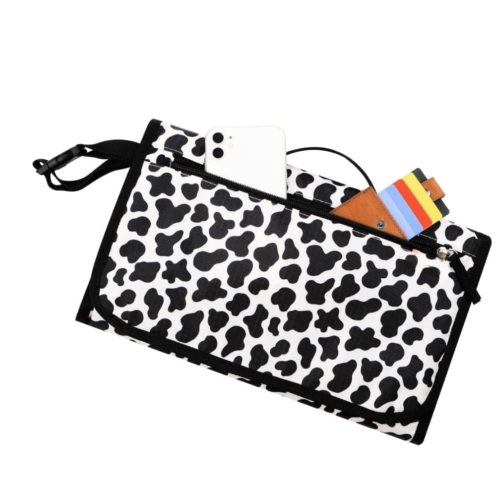 Sybil's - Patch Design Nappy Changing Travel Mat - Black/White
