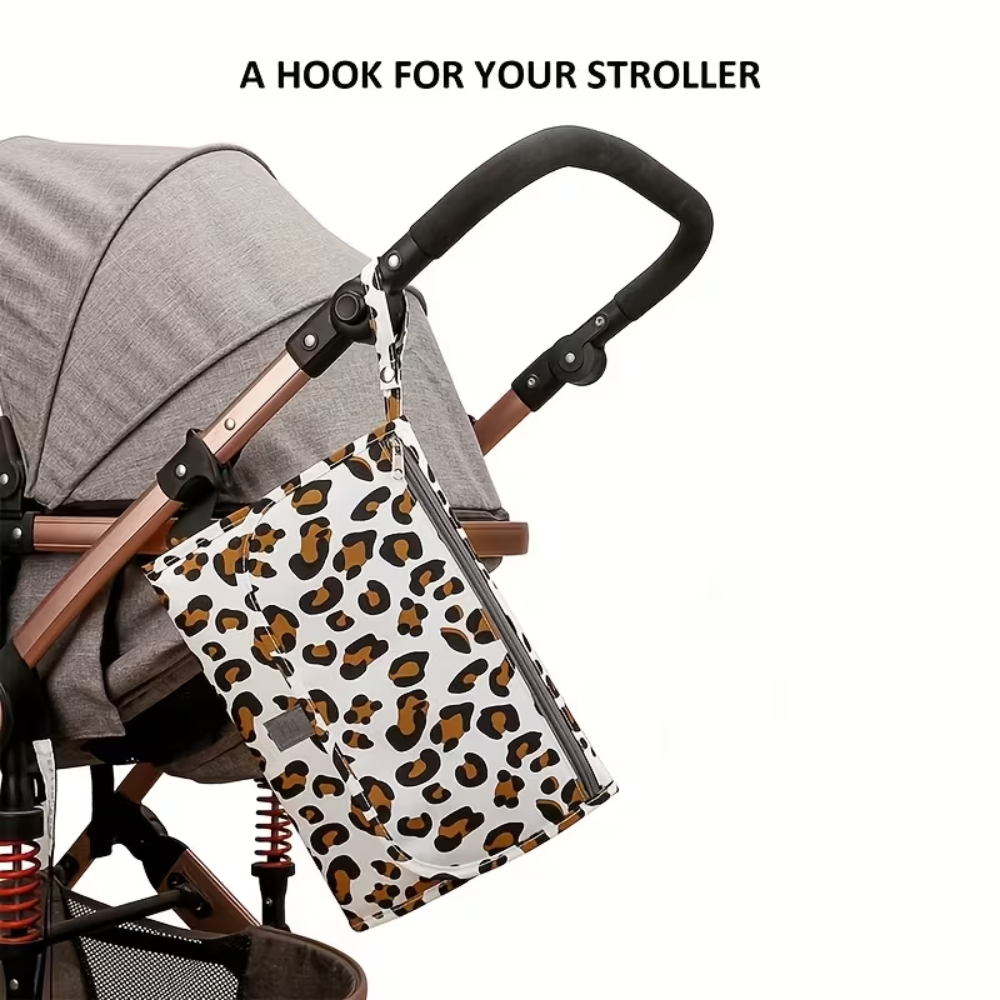 Sybil's - Leopard Print Travel Nappy Changing Pad - Multicolor