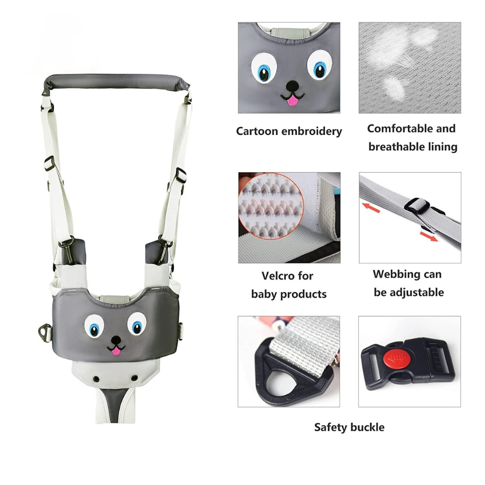 Sybil's Adjustable Baby Walker Harness - Grey