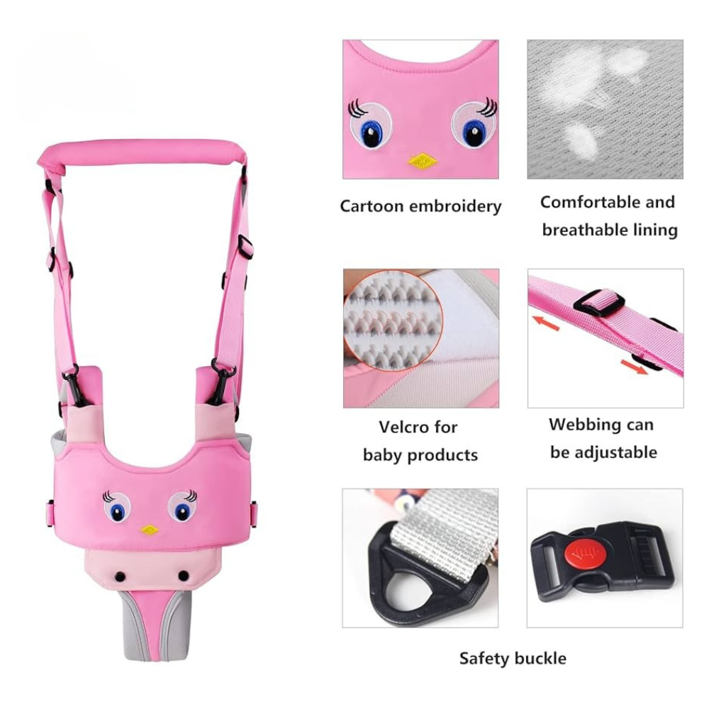 Sybil's Adjustable Baby Walker Harness - Pink
