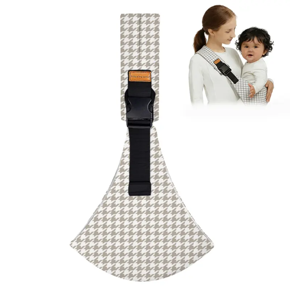 Sybil's - Leopard Print Baby Carrier - Black & Off White