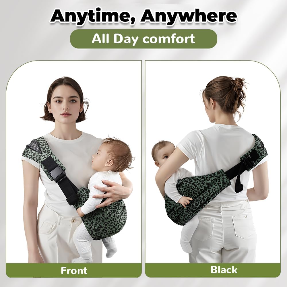 Sybil's - Baby Carrier With Shoulder Strap - Grey & White