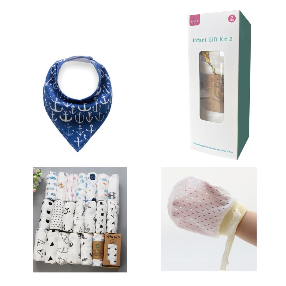Sybil's - Infant Baby Gift Kit - 3 Pcs