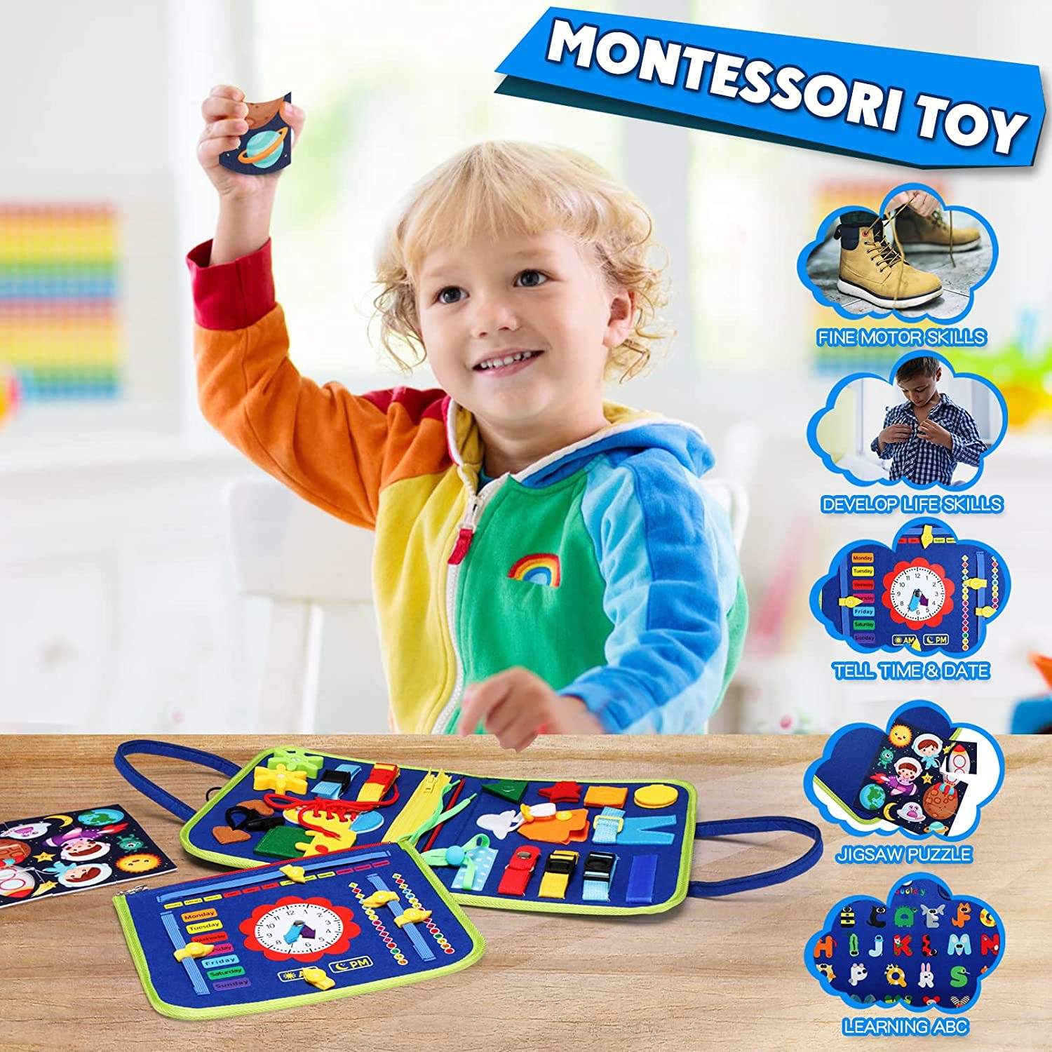 Sybil's - Little Explorers Activity Busy Books - Blue
