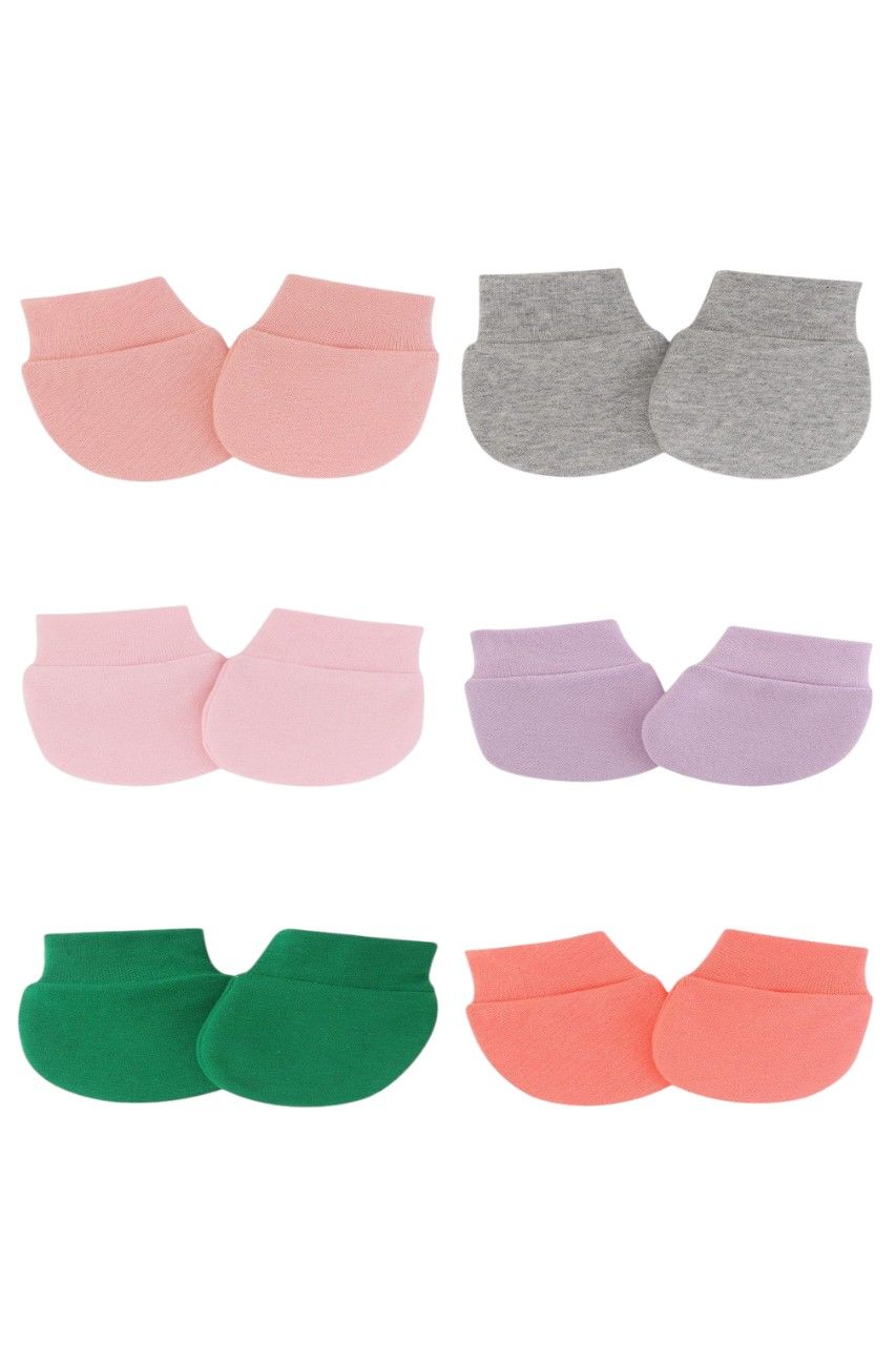 Bambimici Little Snuggles Baby Mittens K - Multicolor - 6 Pcs