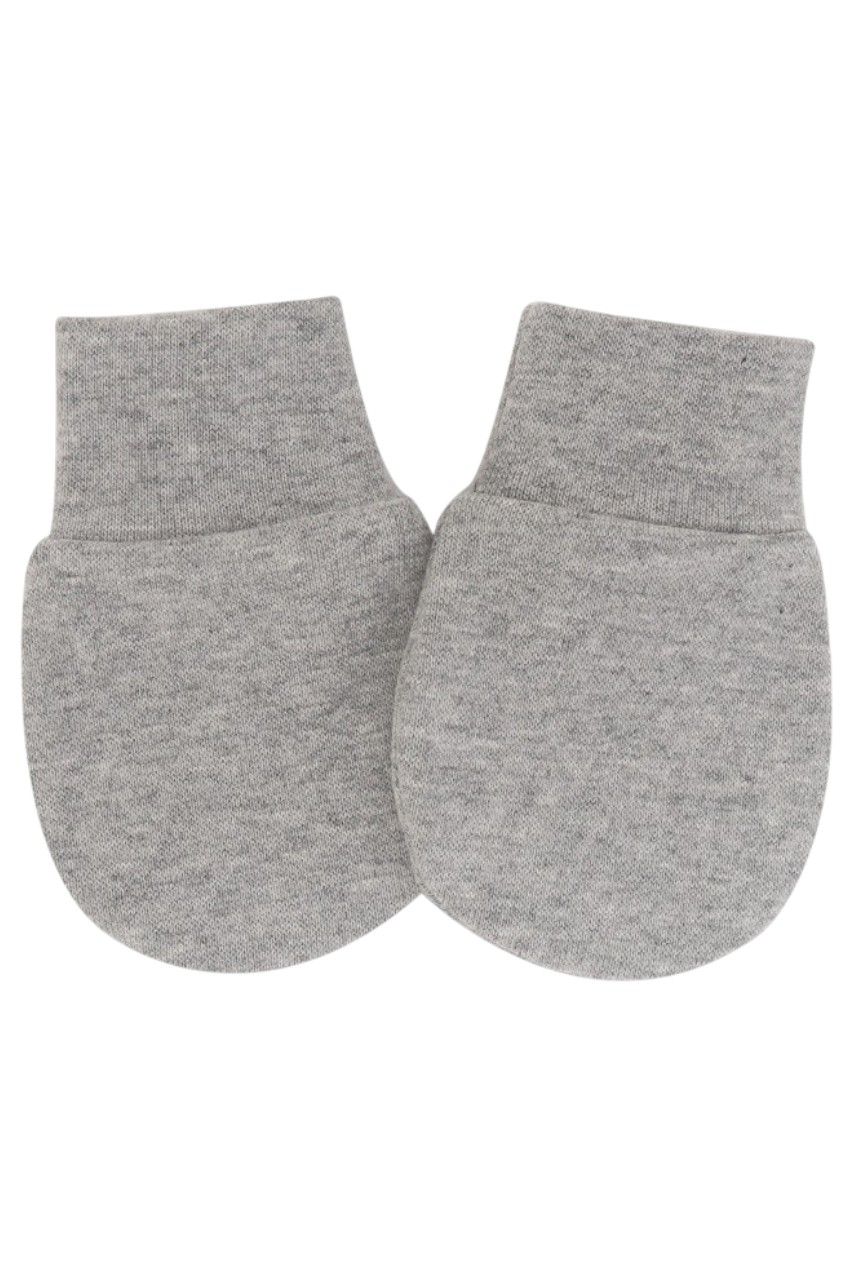 Bambimici Tinytwist Baby Turban and Mittens - Grey - 2 Pcs