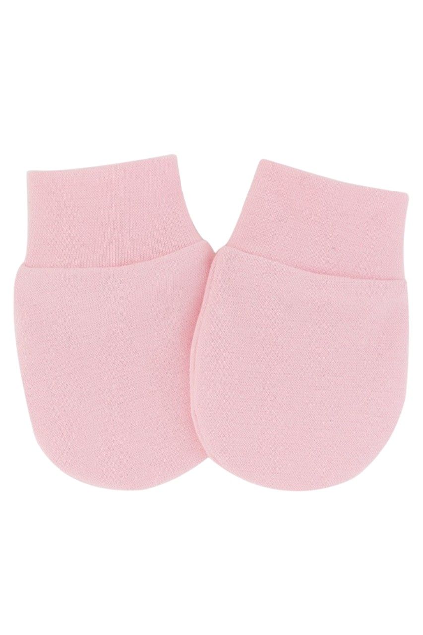 Bambimici - 2pc-Set - Baby Bow Detail Turban Hat & Mittens - Pink