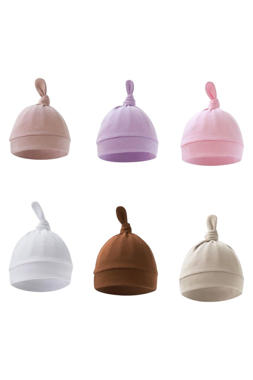 Bambimici Tinytops Baby Beanies E - Pack of 6