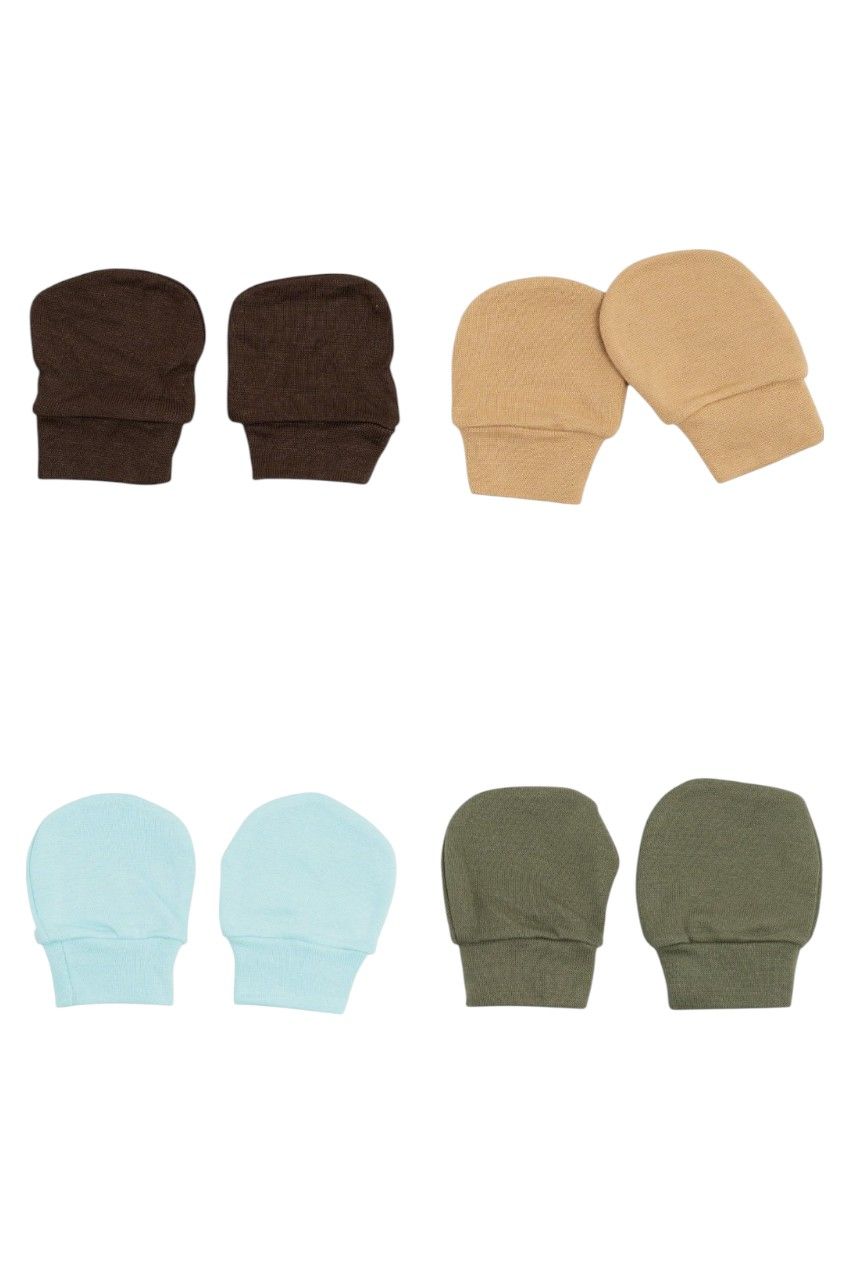 Bambimici Little Snuggles Baby Mittens M - Multicolor - 4 Pcs