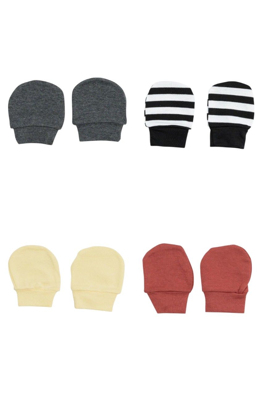 Bambimici Little Snuggles Baby Mittens N - Multicolor - 4 Pcs