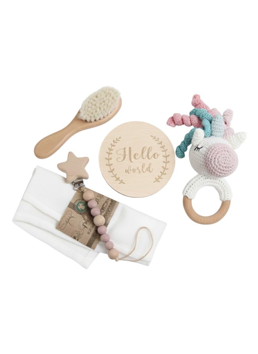 Bambimici Multi-Purpose Baby Gift Box - Unicorn - 5 Pcs
