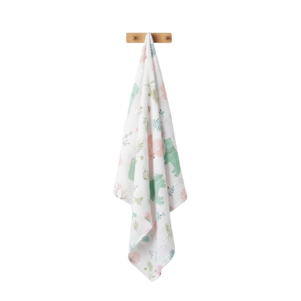 Bambimici - Essentials Muslin Swaddle Blanket - Animals