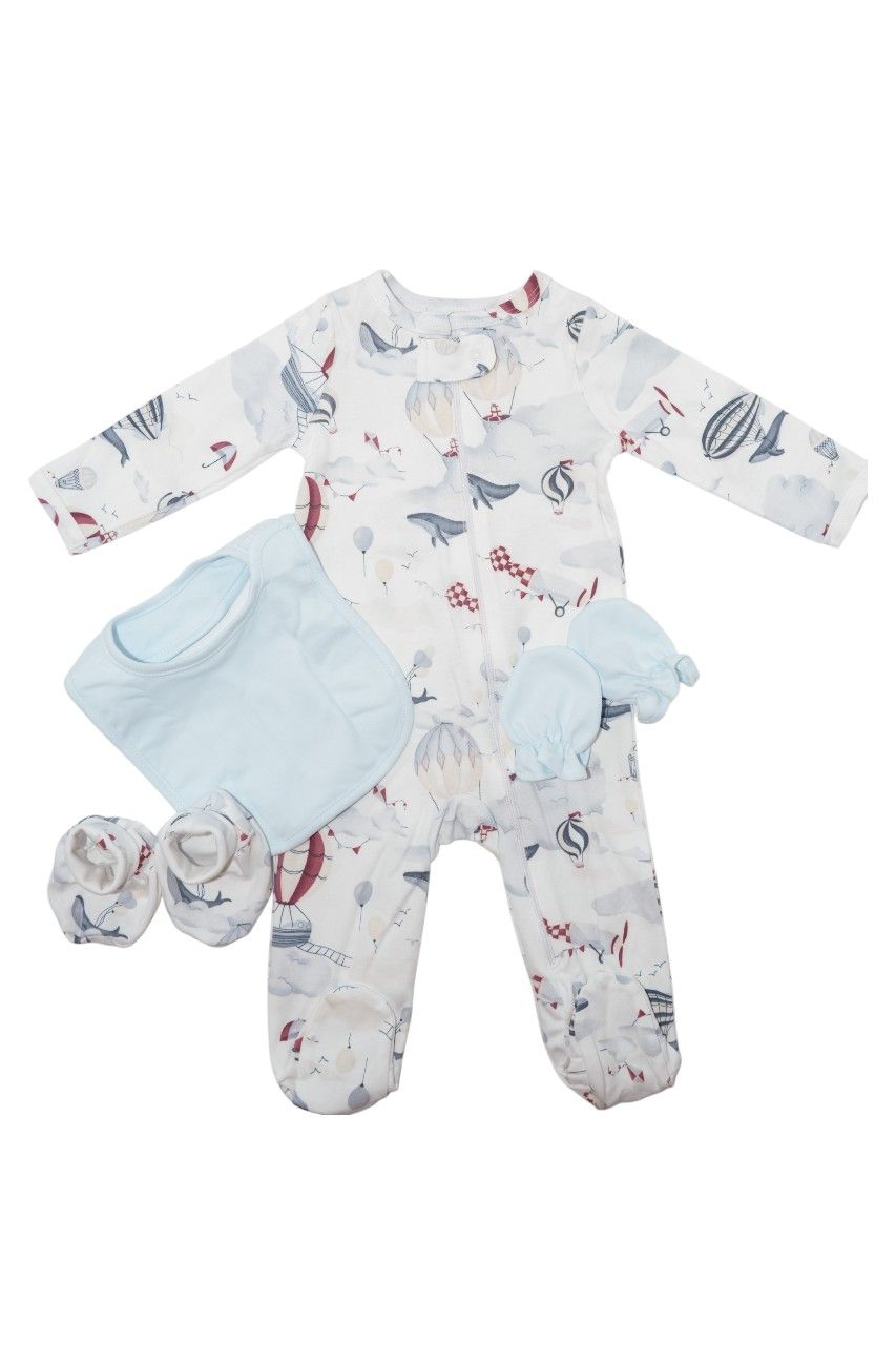 Bambimici Boy's Welcome Home Baby Set Pack of 12 - Blue