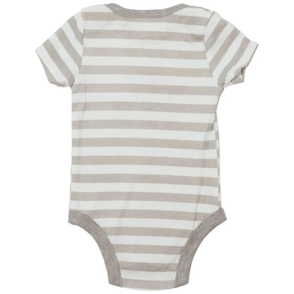 Bambimici Animal Jungle Print Bodysuit with Pyjama - Multicolor - 3 Pcs