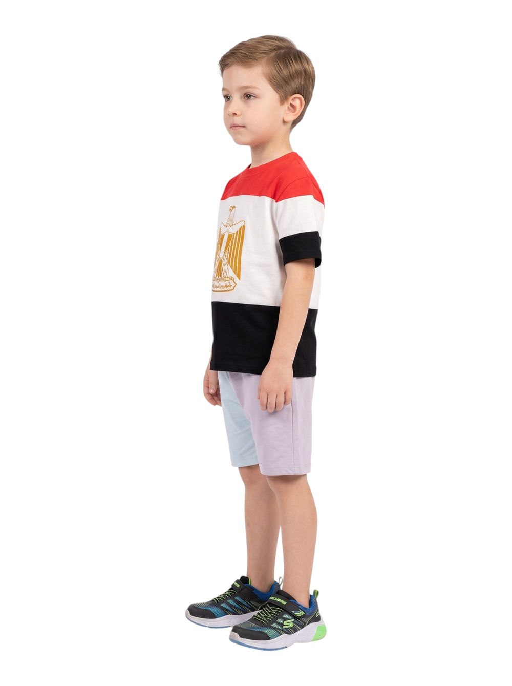 Bidani - Kids Egypt Flag Eagle Graphic T-Shirt - Multicolor