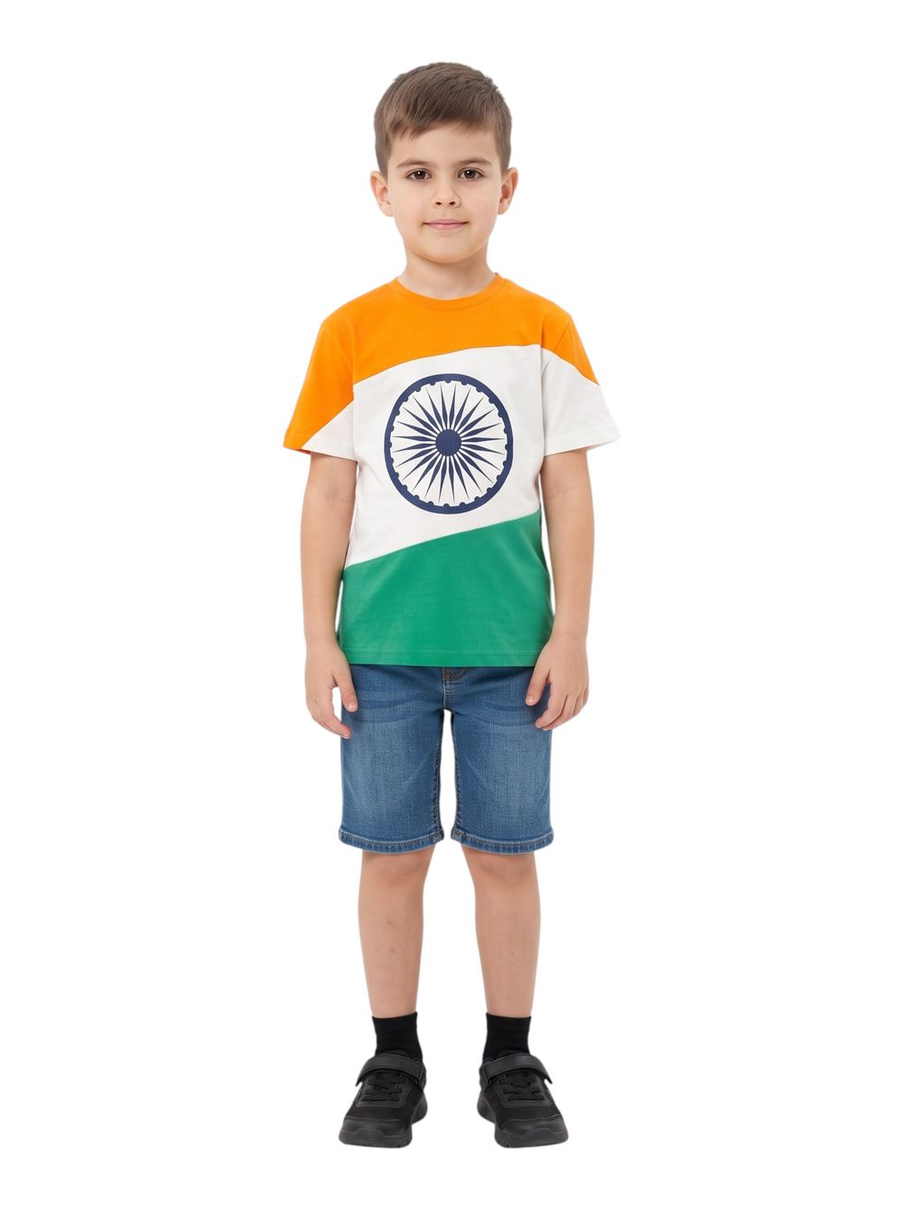 Bidani - Kids India Flag Graphic T-Shirt - Multicolor