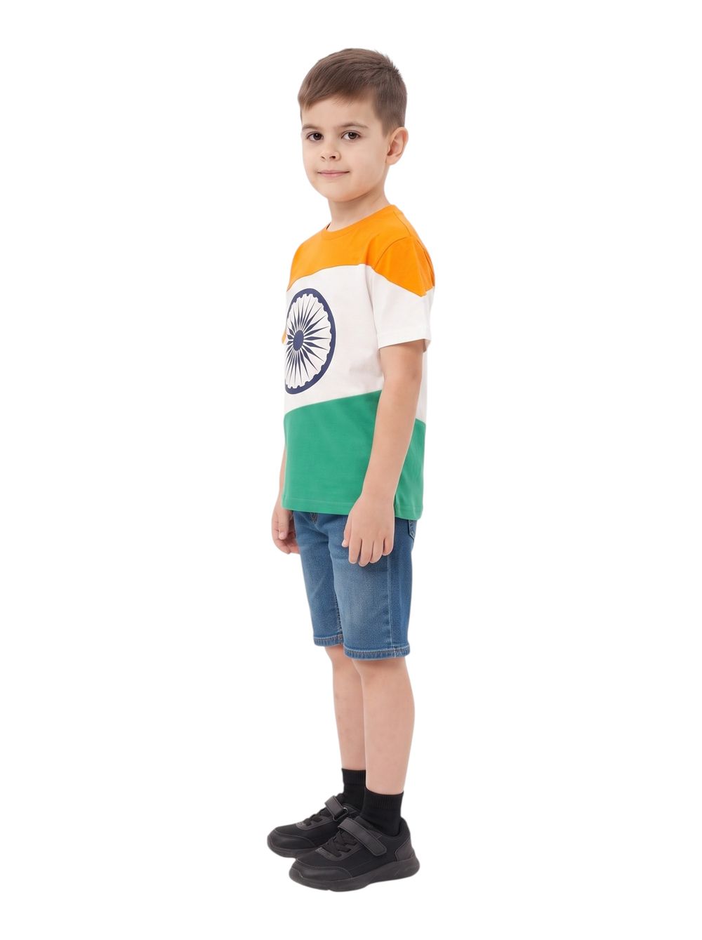 Bidani - Kids India Flag Graphic T-Shirt - Multicolor
