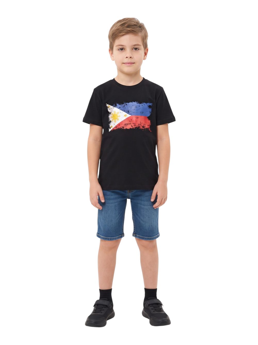 Bidani - Boys Philippine Flag Graphic T-shirt - Black