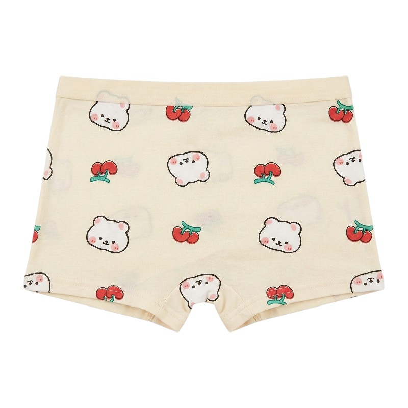 Bidani - 4pc-Set - Girl's Printed Soft Comfort Panties - Beige/Pink