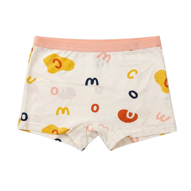 Bidani - 4pc-Set - Girl's Soft Comfort Printed Panties - Pink/White