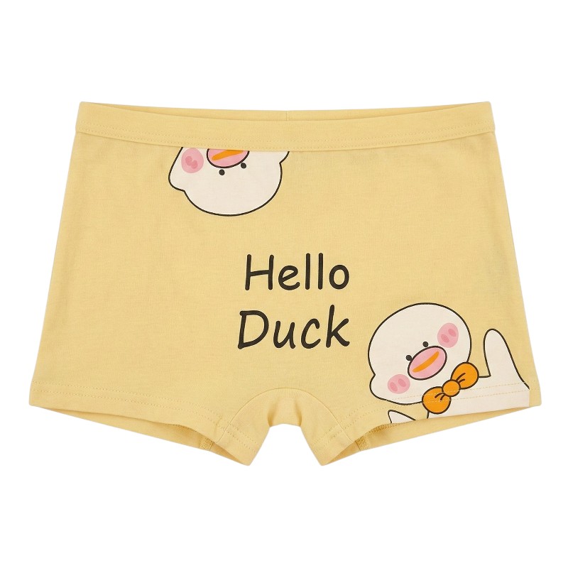 Bidani - 4pc-Set - Girl's Hello Duck Printed Soft Comfort Panties - Multicolor