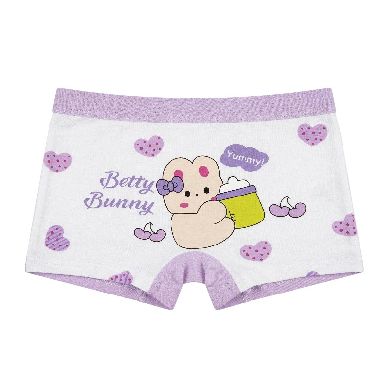 Bidani - 4pc-Set - Girl's Bunny Printed Soft Comfort Panties - Multicolor