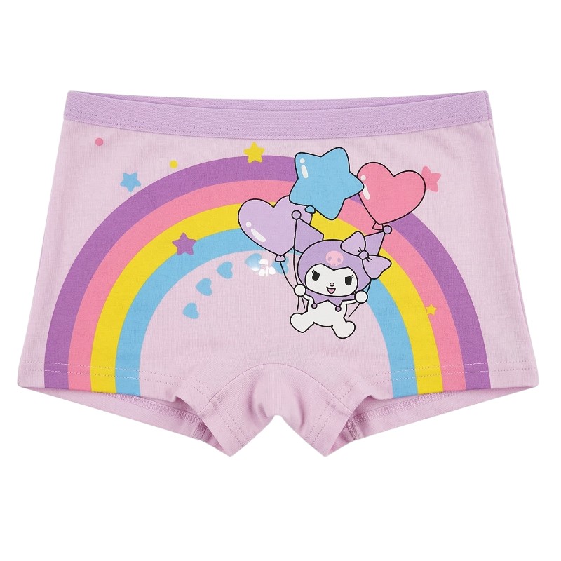 Bidani - 4pc-Set - Girl's Kuromi Printed Soft Comfort Panties - Multicolor