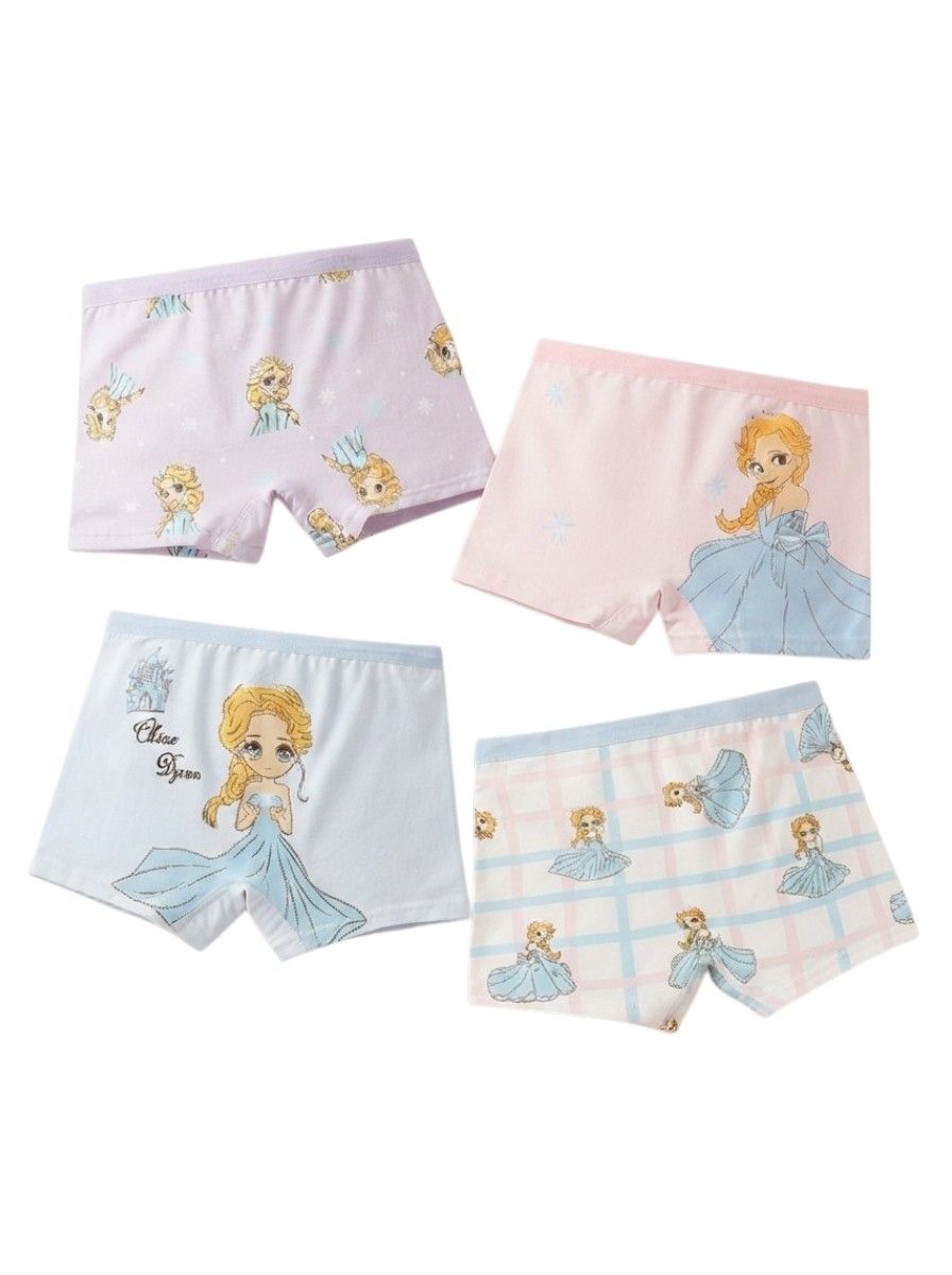 Bidani - 4pc-Set - Girls Cotton Soft Comfort Character Panties