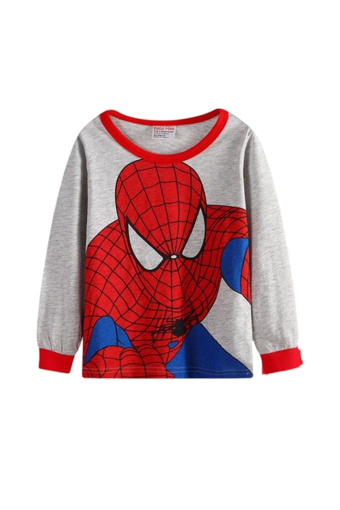 Daniel Boy's Masked Marvel Printed Pyjama Top and Pants - Multicolor - 2 Pcs