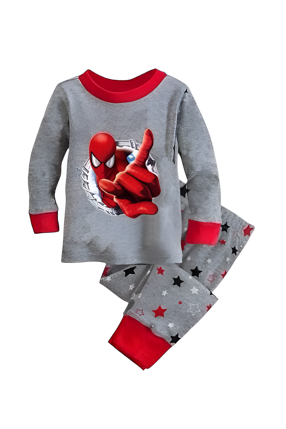 Daniel Boy's Heroic Spider-Man Printed Pyjama Top and Pants - Multicolor - 2 Pcs
