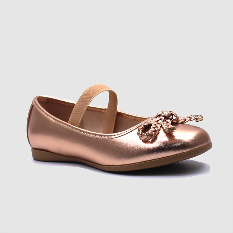 D' Daniela Metallic Braided Bow Flats Dress