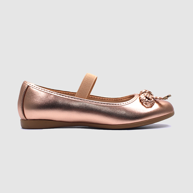 D' Daniela Metallic Braided Bow Flats Dress