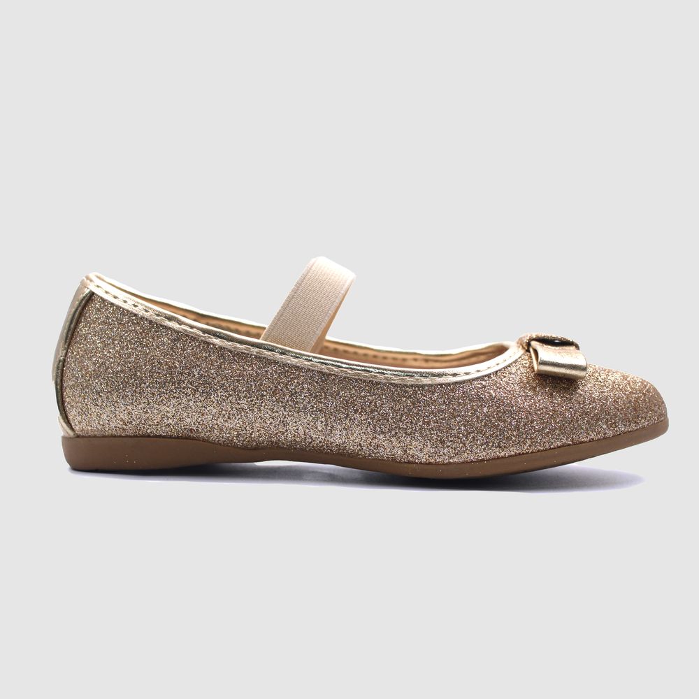 D' Daniela Girl's Glitter Bow Mary Jane Flats Shoes