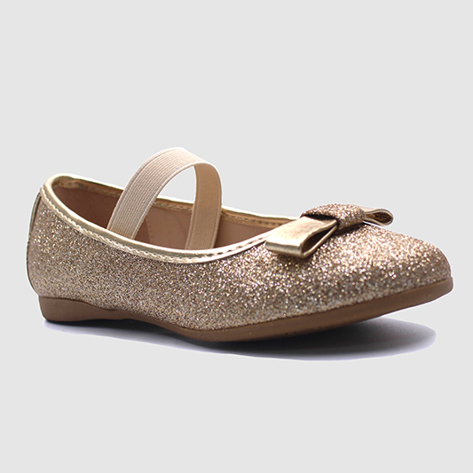 D' Daniela Girl's Glitter Bow Mary Jane Flats Shoes