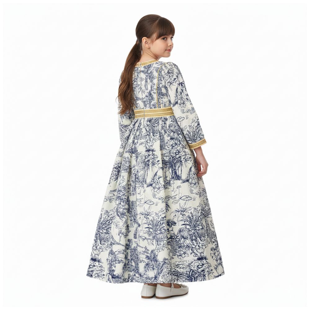 D' Daniela Maya Modesty Abaya Dress - Multicolor