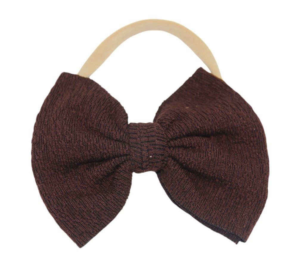 D' Daniela Layla Glasses & Bow Barrette Ponytail Set Coffee - Brown